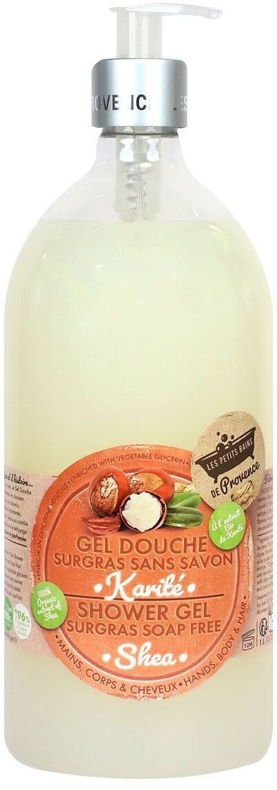 Les Petites Bains de Provence, Karite, Shower Gel, For Sensitive Skin, 1000 ml For Women
