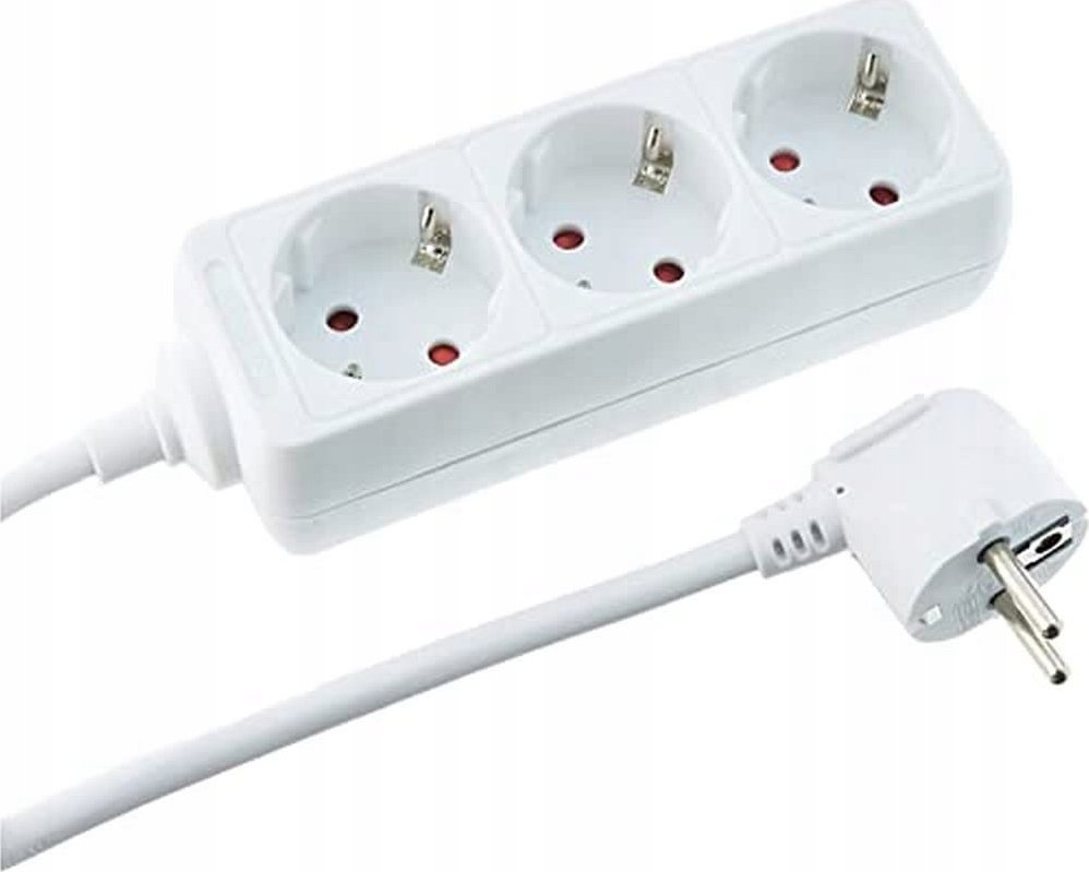 EFB EFB 3-fach Steckdosenleiste ohne Schalter weiss Zuleitung 1,4m H05VV-F 3G 1,5mm