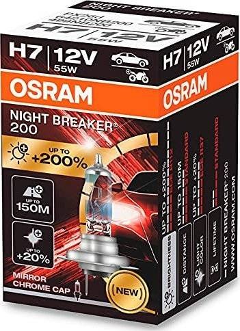 Osram Żarówka halogenowa H7 12V 55W px26d night breaker 200, 1 szt.