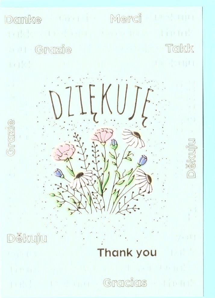 Karnet A5 Dziękuję - Bukiet kwiatów