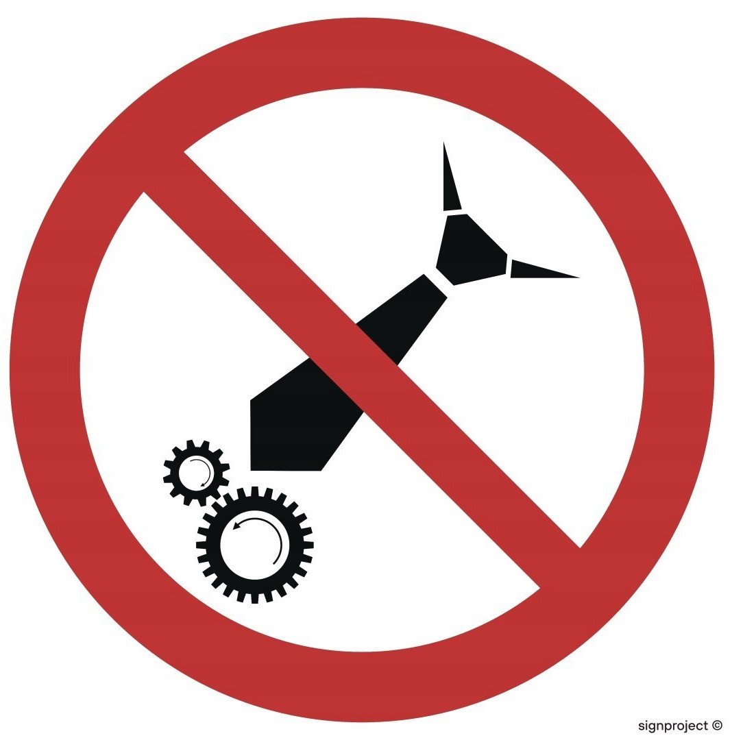 GA039 - Zakaz używania luźnej odzieży 500x500