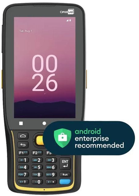 Terminal danych RK26, Android 12, GMS, LTE/BT/WIFI/NFC/2SIM, 2D Imager (SE4100), 4GB/64GB, ekran 4" WVGA, 16Mpx kamera, 25 klawiszy, 4000mAh, EU Adapt