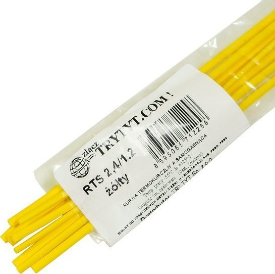 Trytyt 10x Koszulka termokurczliwa RTS 2,4/1,2 żółta