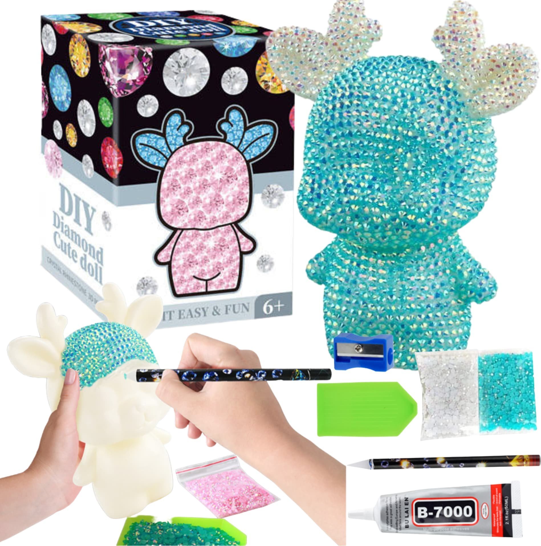 ProNice ZESTAW ARTYSTYCZNY WYKLEJANKA MALOWANIE DIAMENTAMI FIGURKA PLASTYCZNY