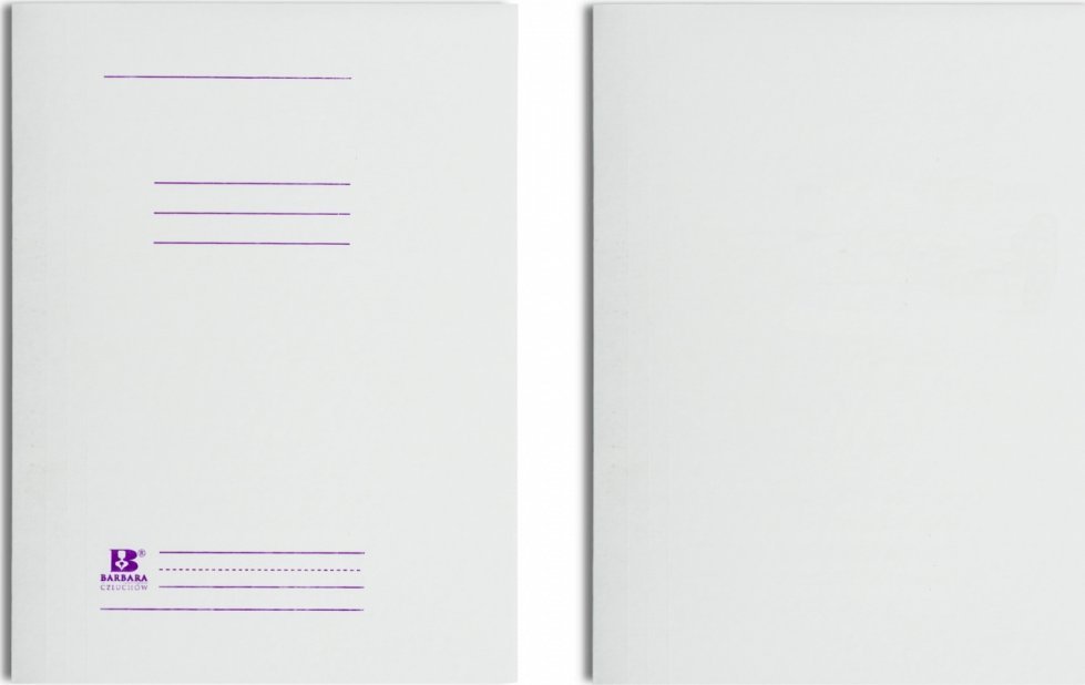 Barbara Skoroszyt z listwą A4 BARBARA 0820001BN biały tektura 250g 50szt