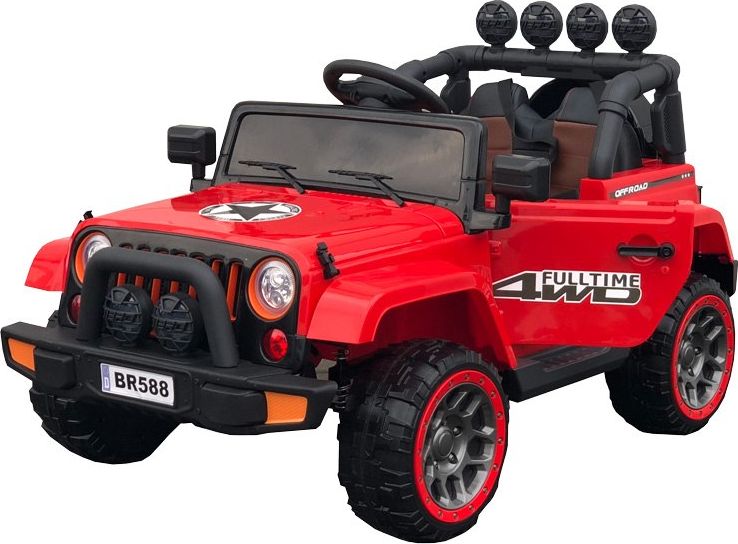 Bemi DUŻY JEEP 2 mocne silniki, Koła EVA, Ecoskóra, USB, MP3 + PILOT Nowy drifter Dwuosobowe auto na akumulator JEEP 2x45W