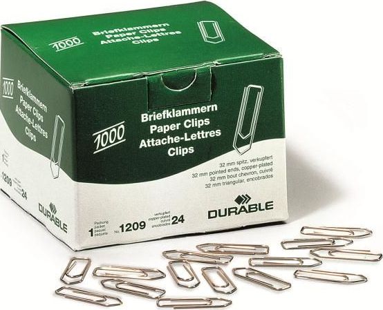 Durable Durable Spinacze 32 mm miedziowane 1000 szt.
