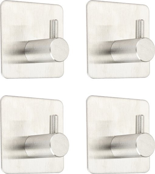 Blow 69-026# Wieszaki metalowe samoprzylepne srebrne 4szt.