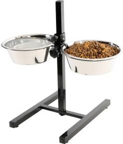 Zolux Zestaw 2 miski 24.5 cm 2.75l + stojak regul.