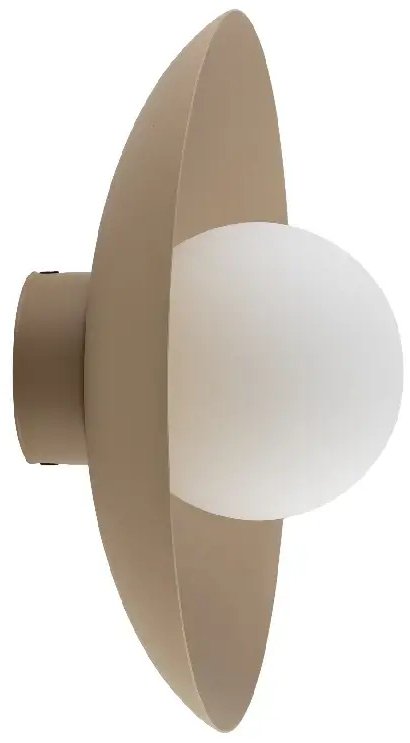 Naścienny kinkiet Slate 10936 metalowa tarcza mleczna kula beżowy