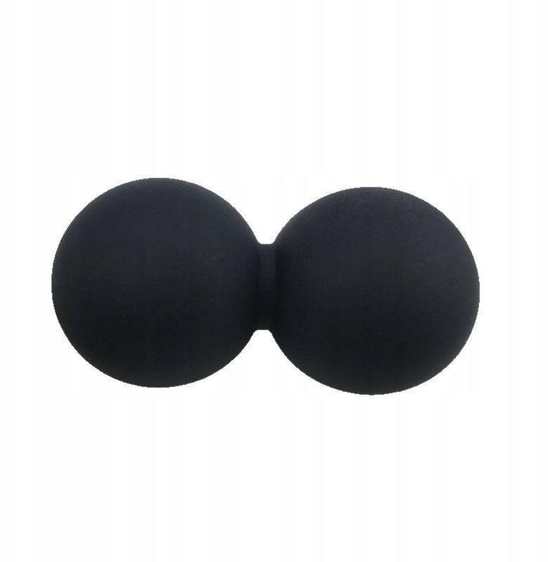 Podwójna piłka do masażu lacrosse czarna one size