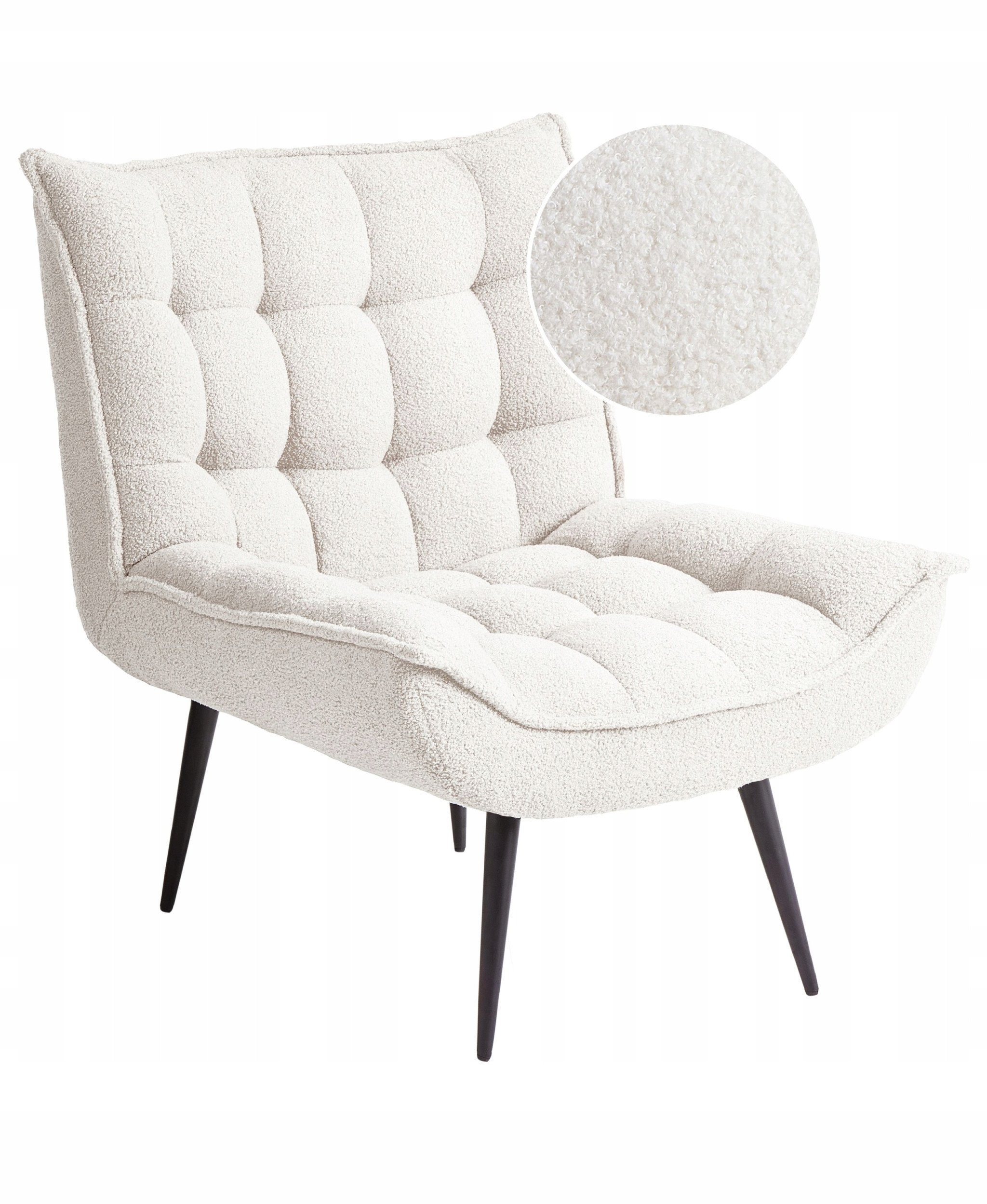 Fotel ALVESTA Boucle Biały