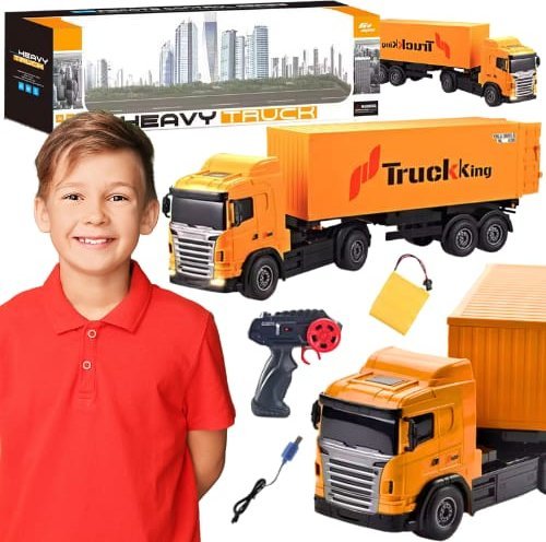 ProNice Zdalnie Sterowana Ciężarówka Kontenerowa Technologia 2,4G Świeci