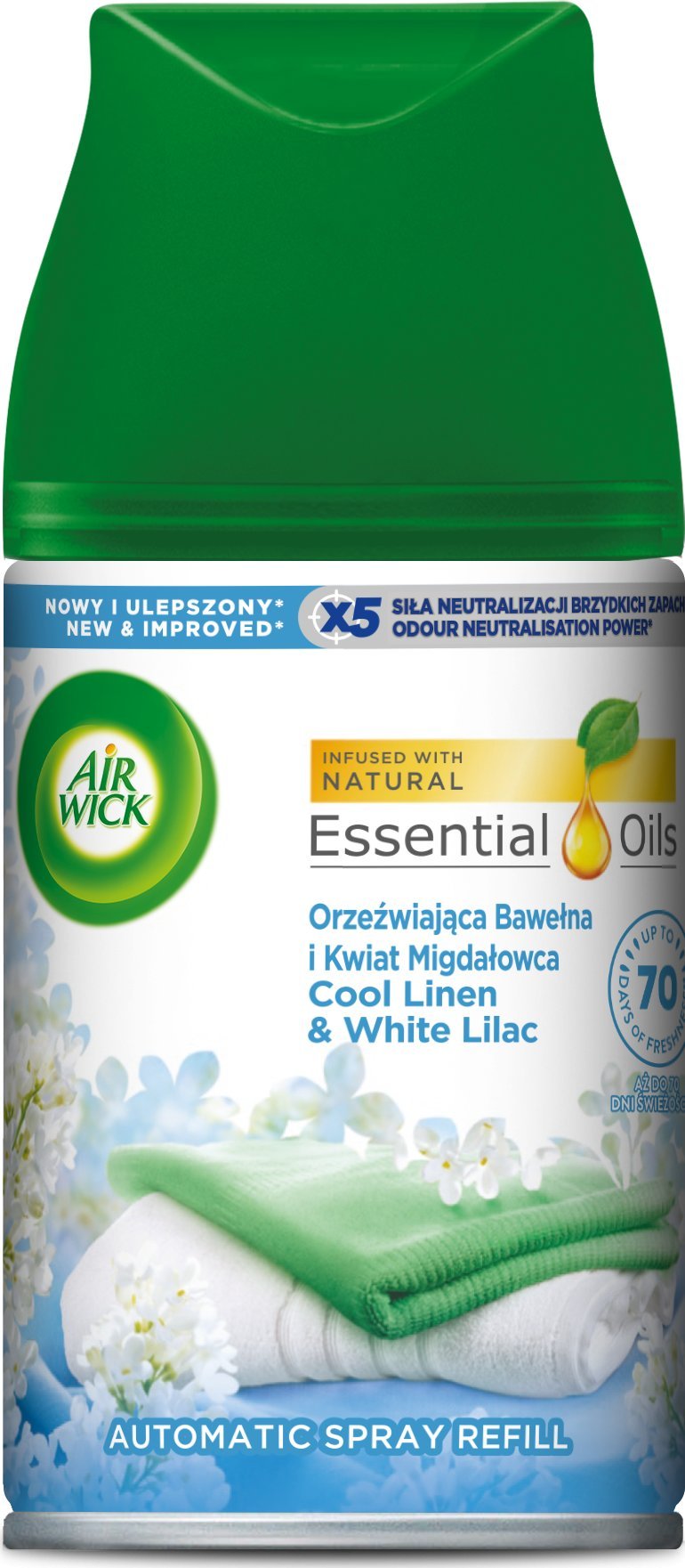 Air Wick Freshmatic Orzeźwiająca Bawełna i Kwiat Migdałowca 250 ml Wkład
