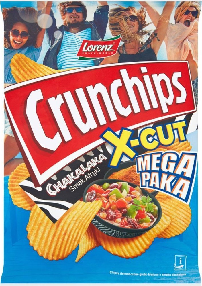Lorenz Crunchips X-Cut Chipsy ziemniaczane o smaku chakalaka 200 g
