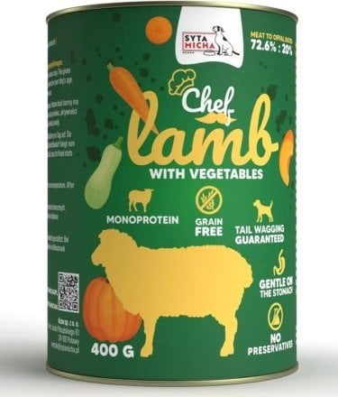 Syta Micha SYTA MICHA mokra karma jagnięcina z warzywami 400g pies