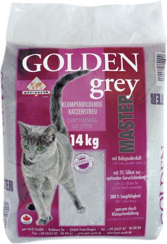 Żwirek dla kota Pet Earth Golden Grey Master 14 kg Puder dziecięcy