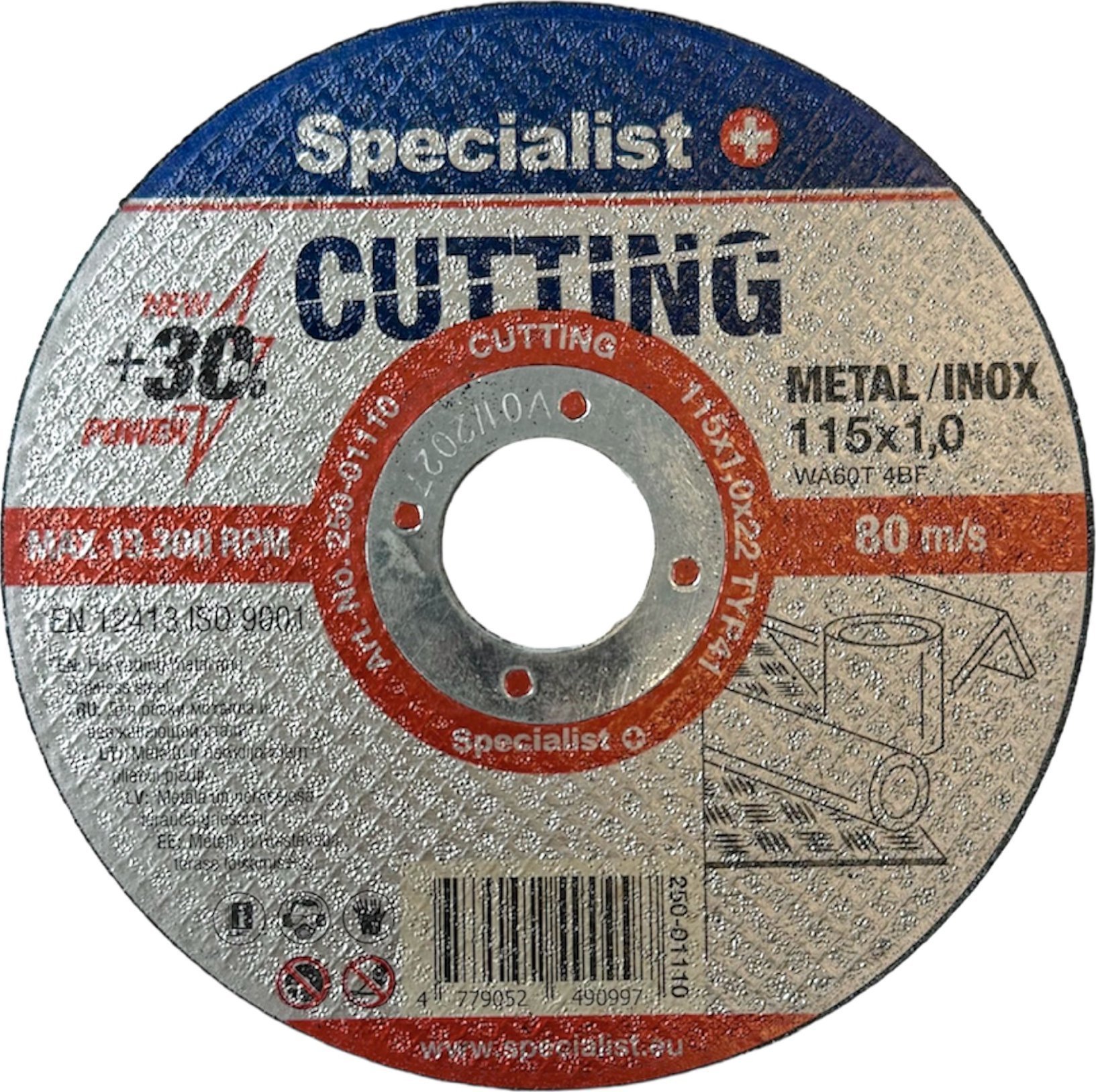 Specialist+ SPECIALIST+ metal cutting disc CUTTING, 115x1.0x22 mm