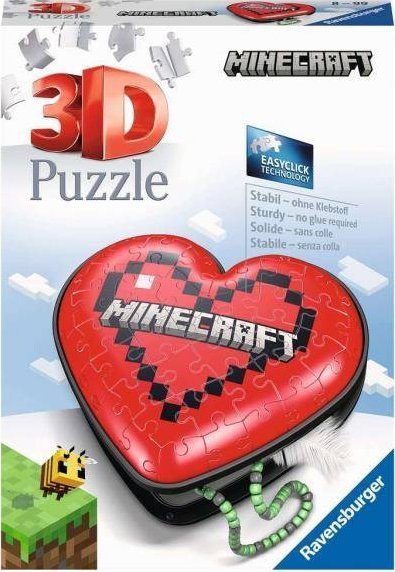 Ravensburger Puzzle 3D 54el Serce Minecraft 112852 Ravensburger