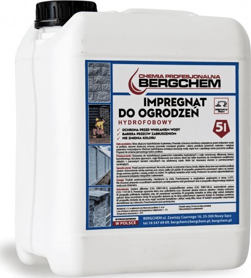 Bergchem IMPREGNAT DO OGRODZEŃ HYDROFOBOWY 5L
