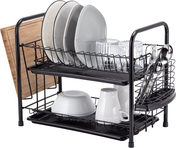 Elitehoff SUSZARKA OCIEKACZ DO NACZYŃ DWU POZIOMOWA E-8154 CZARNA