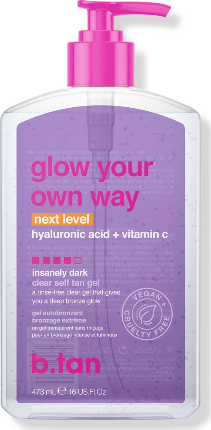 B.tan Glow Your Own Way Next Level Przezroczysty Żel Samoopalający 473ml
