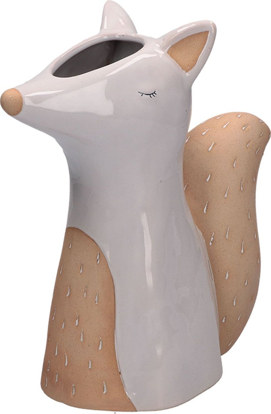NPC Polska Rituali Domestici Wazon w kształcie lisa 21x10,5x22,5 beżowy