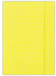 Donau Teczka z gumkÄ… A4 w kratkÄ™ ĹĽĂłĹ‚ta