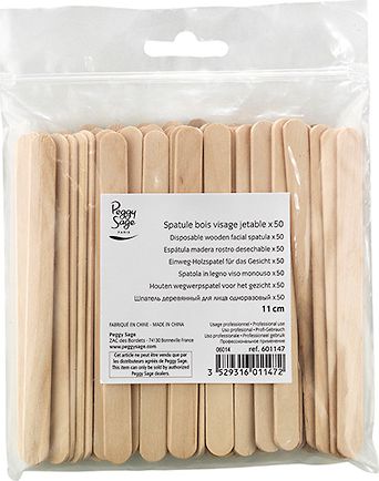 Peggy Sage Szpatułka drewniana jednorazowa 11 cm x 50 (601147)