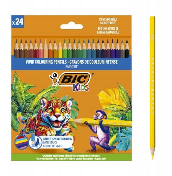 BIC Colored pencils Kids Smooth 24 colours set