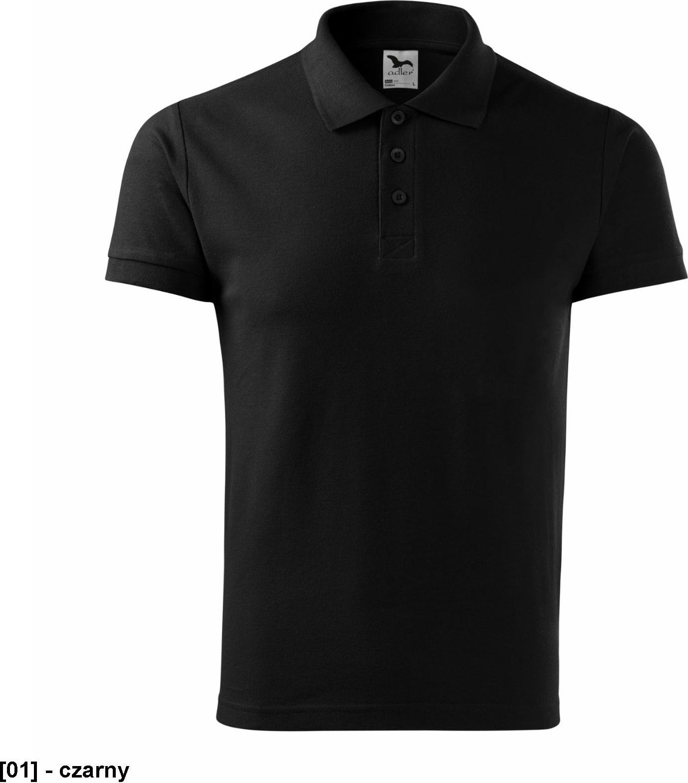 MALFINI Cotton 212 - ADLER - Koszulka polo męska, 170 g/m, - czarny 3XL