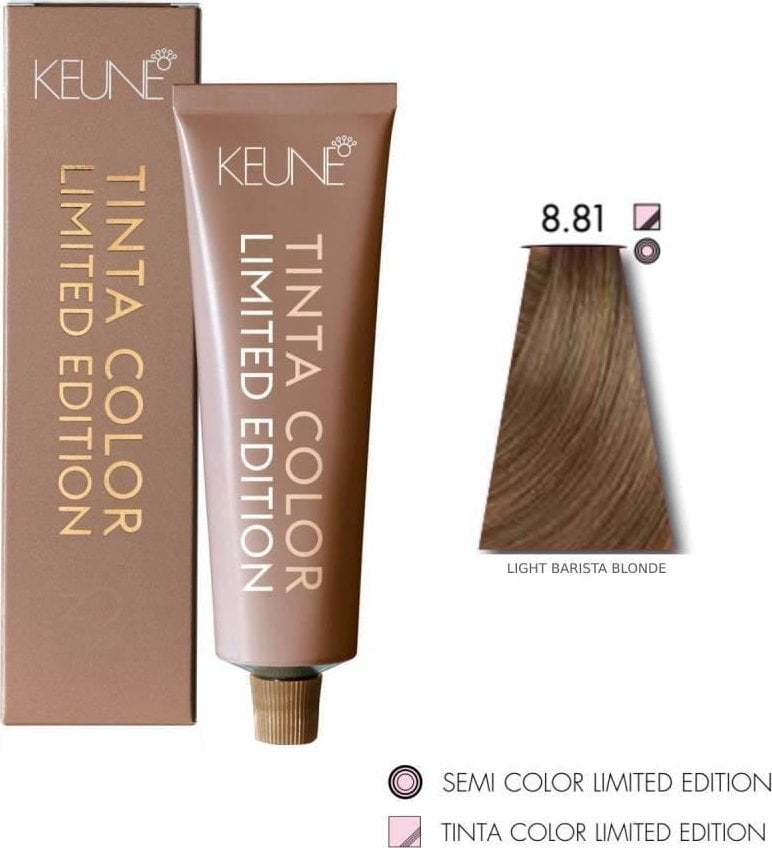 Keune Keune, Tinta Color, Permanent Hair Dye, 8.81 Light Barista Blonde, 60 ml For Women