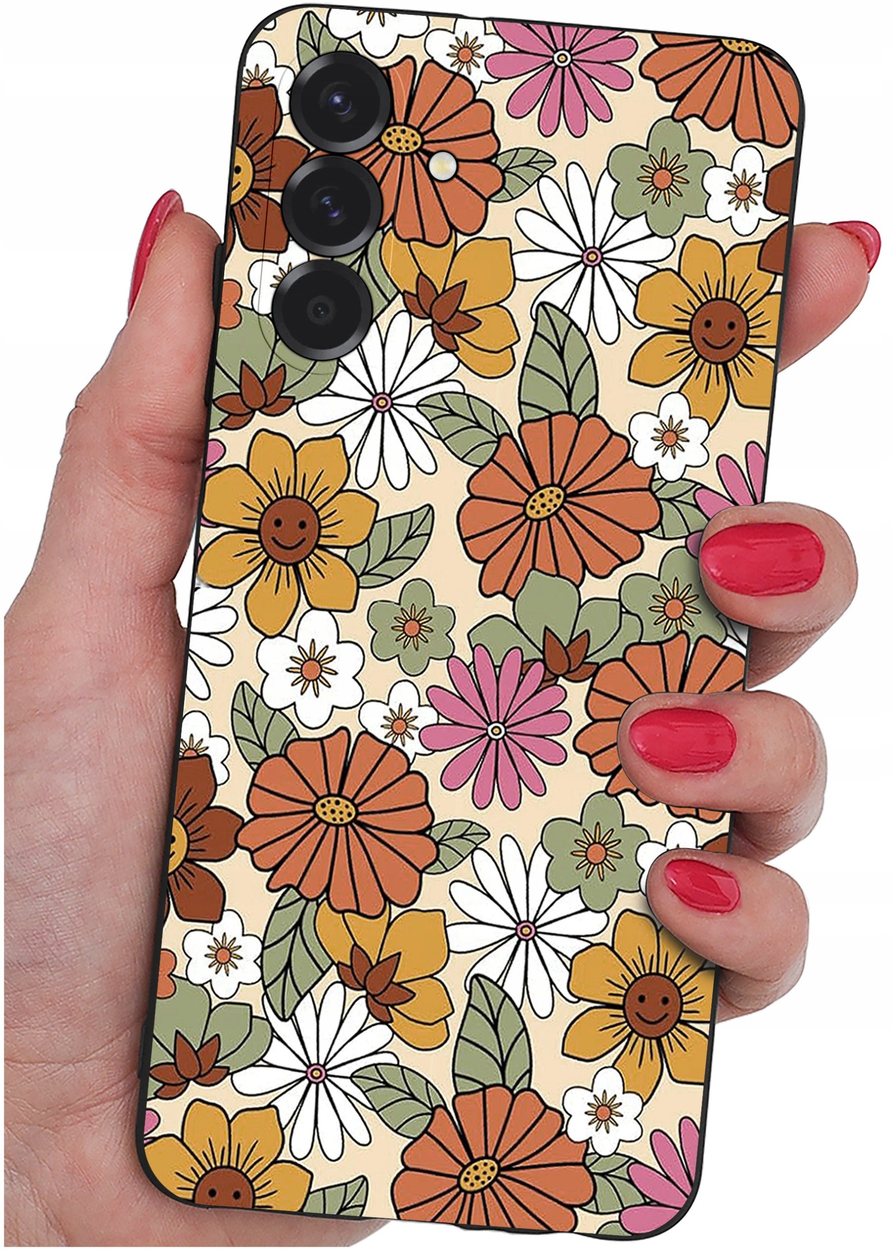 krainaGSM ETUI do A26 5G | WZORY | SILIKONOWE MATT CASE + SZKŁO 9H