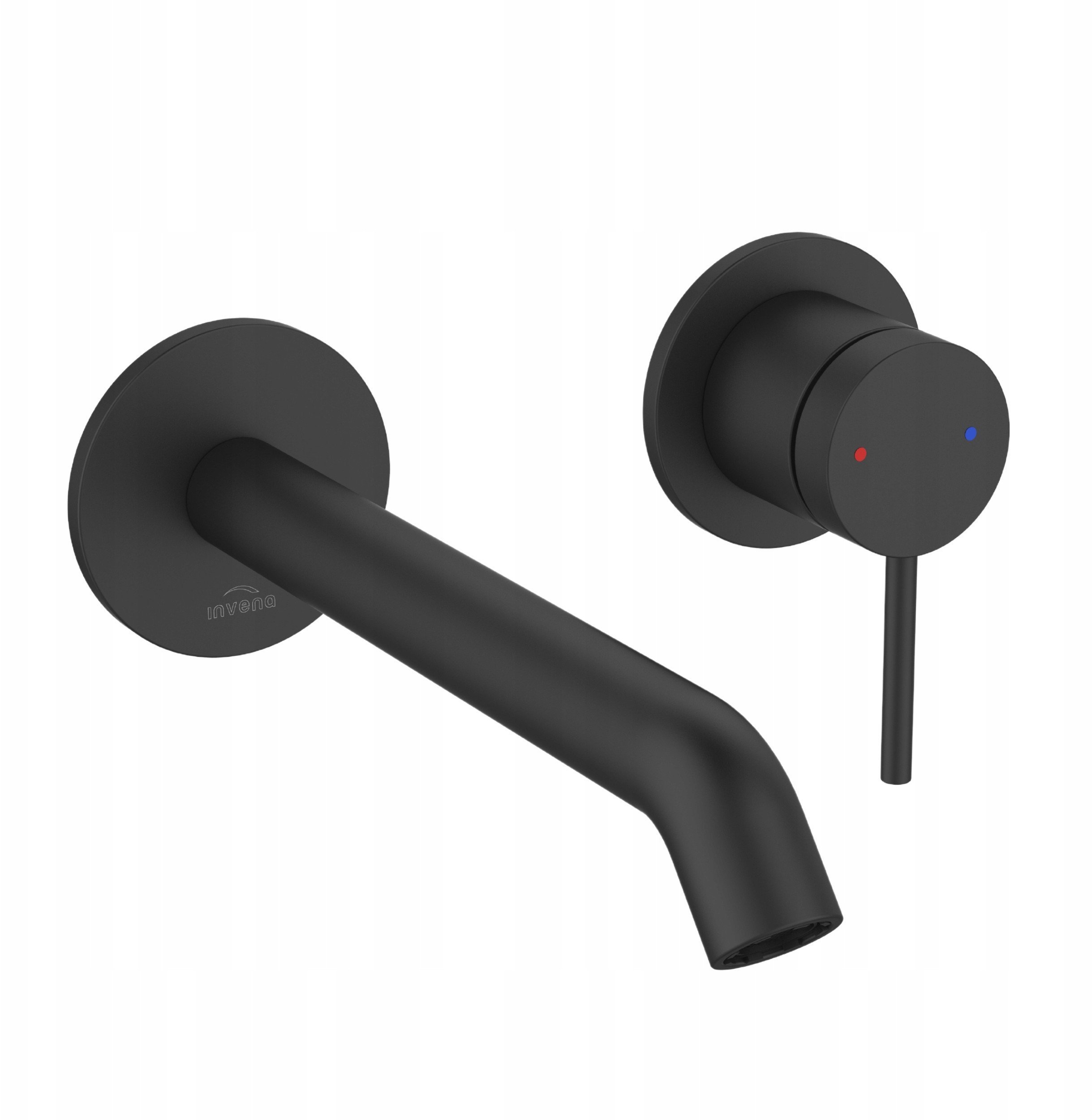 Invena bateria umywalkowa podtynkowa Kalitea, czarny BP-72-U04-V