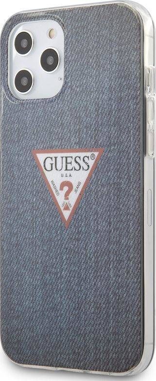 Guess Guess Denim Triangle Dk - Etui iPhone 12 Pro Max (granatowy) uniwersalny
