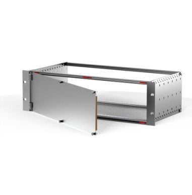 Panel przedni SCHROFF, ekranowany, z zawiasami bocznymi, 6 HU, 84 HP, 2,5 mm, aluminiowy, przedni anodowany, tylny przewodzący