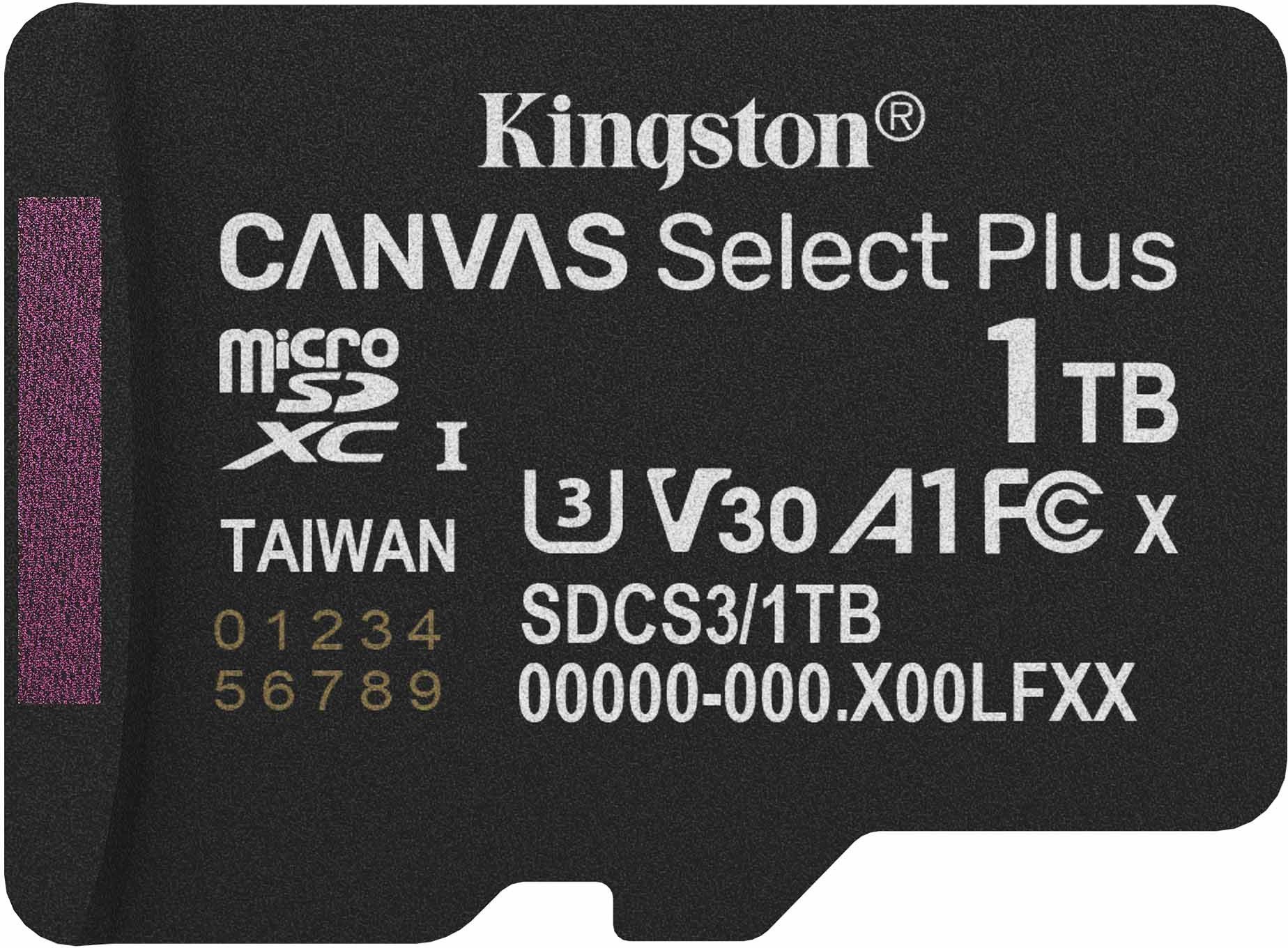 Karta Kingston Canvas Select Plus MicroSDXC 1 TB UHS-I/U1 A1 V10 (SDCS3/1TBSP)
