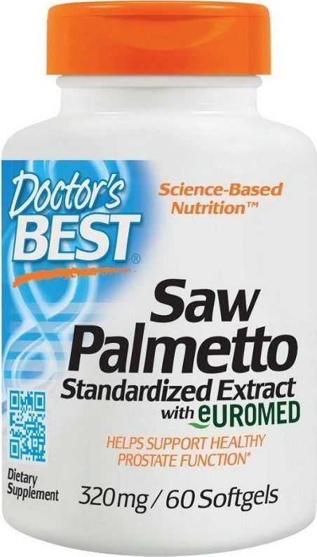 DOCTORS BEST Doctor's Best - Saw Palmetto (Palma Sabałowa), 320mg, 60 kapsułek miękkich