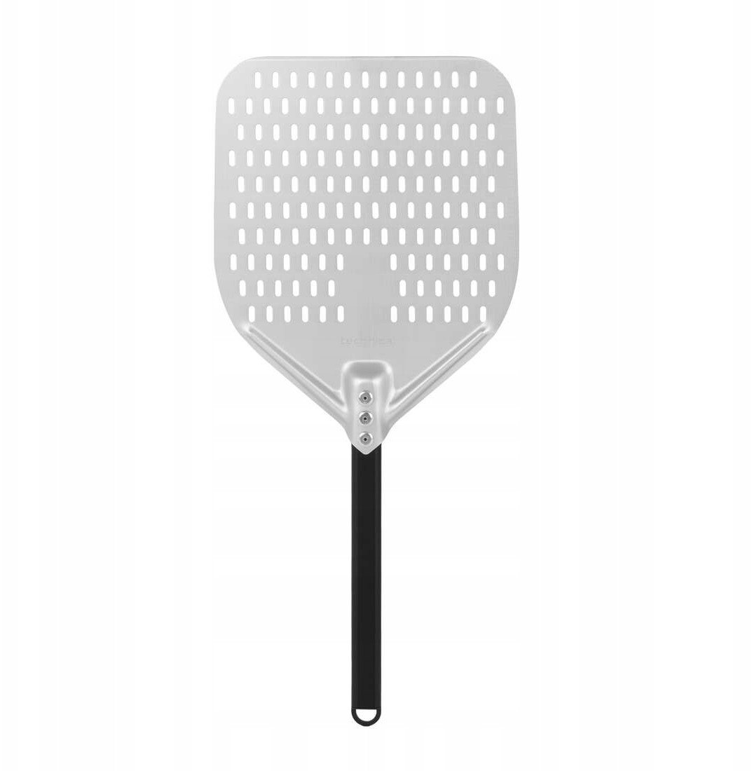 Perforowana łopata do pizzy z anodowanego aluminium z aluminiowym uchwytem, kwadratowa, 310x355x660 mm | TECHNICA, Pizza Line