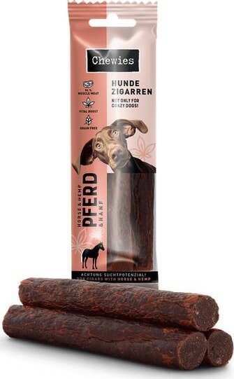 Chewies Chewies Hundezigarren Pferd & Hanf - konina & konopie 75g