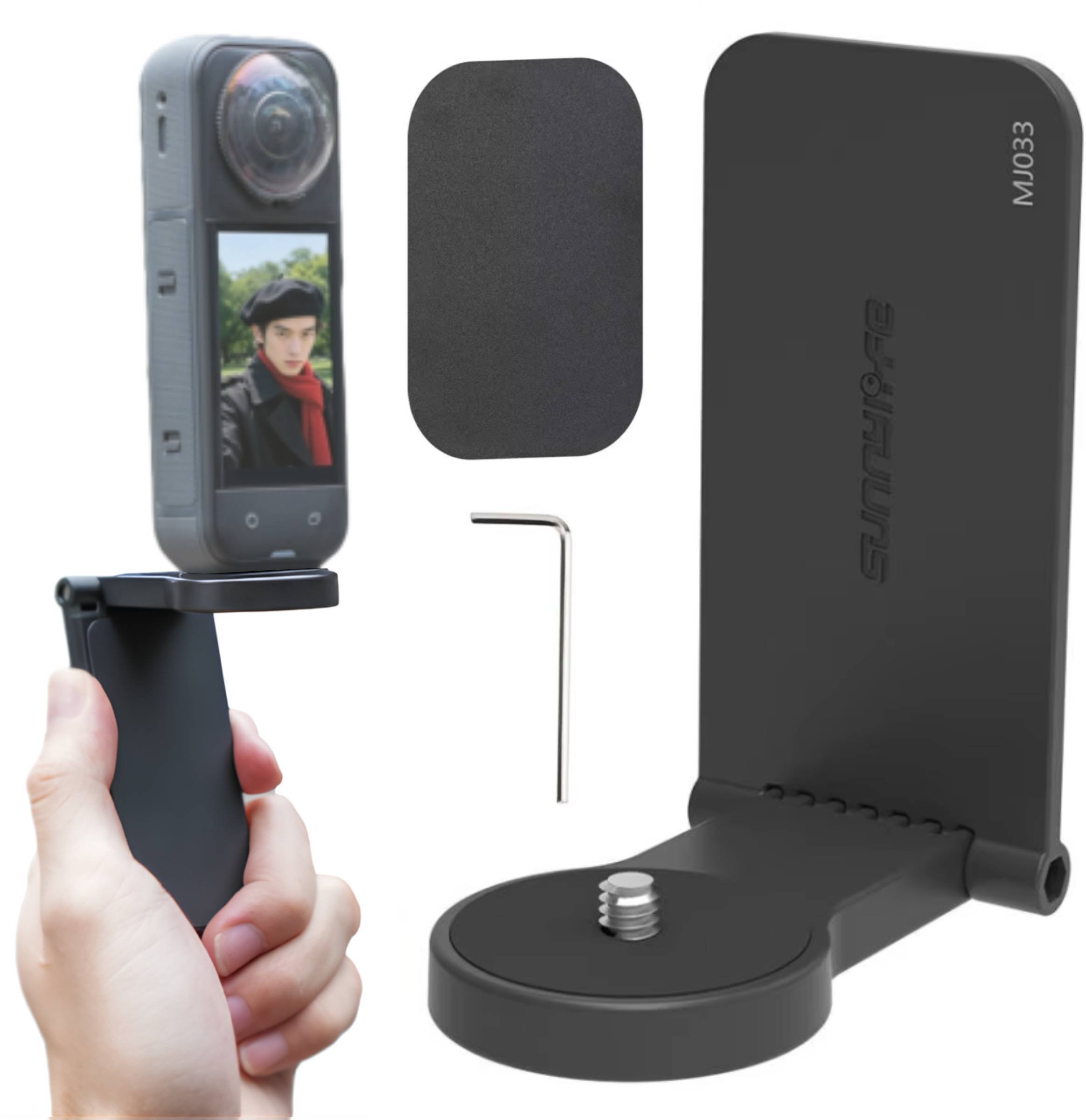 UCHWYT MAGNETYCZNY OBROTOWY GWINT 1/4" DO DJI OSMO 360 / POCKET 3 / INSTA360 GO ULTRA