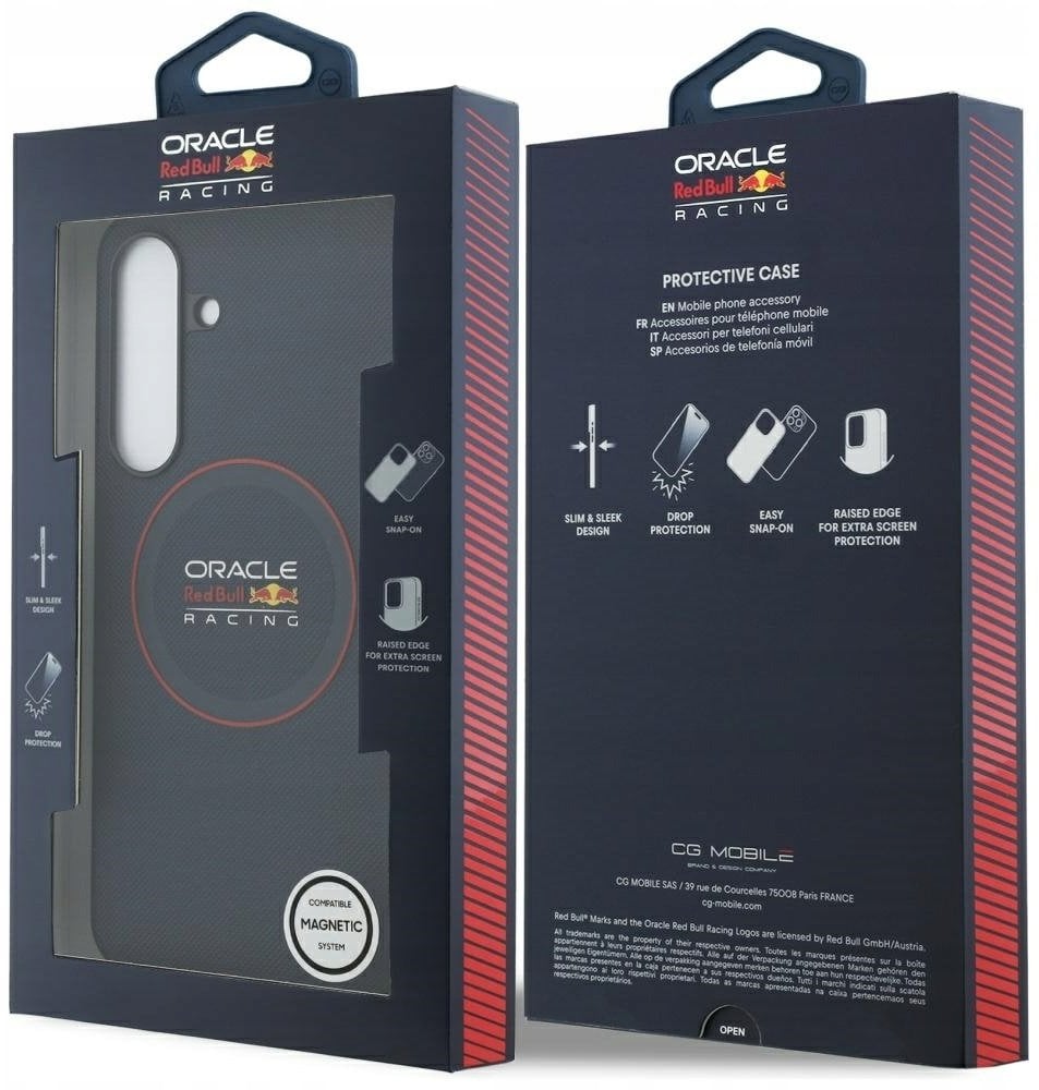 Red Bull Etui Meshed Red Ring MagSafe do Samsung Galaxy S25 FE granatowy