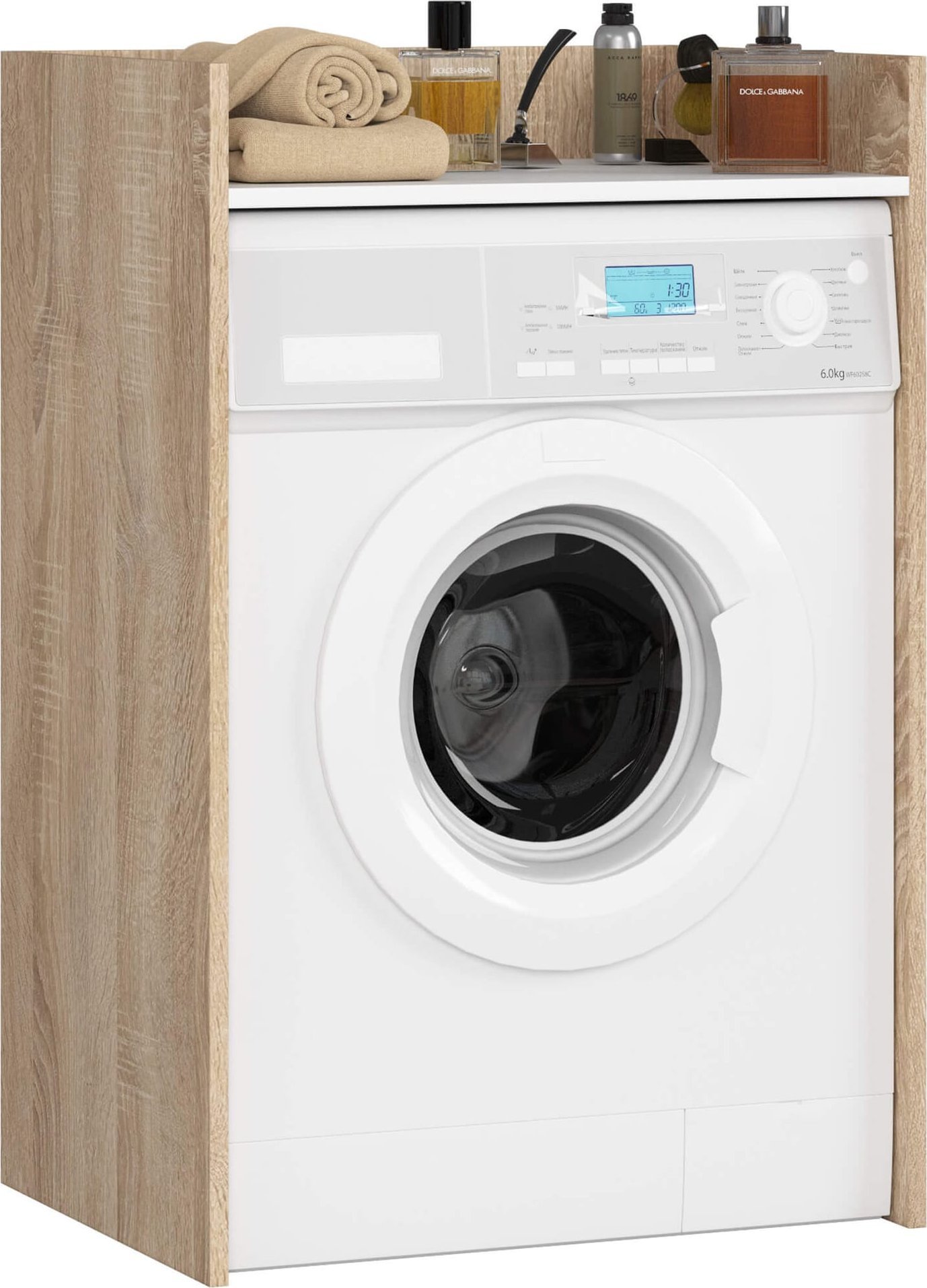OSKRZYNIA PRALKI FIN DĄB SONOMA / BIAŁA