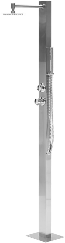 OLZAI Prysznic ogrodowy wolnostojący Srebrny