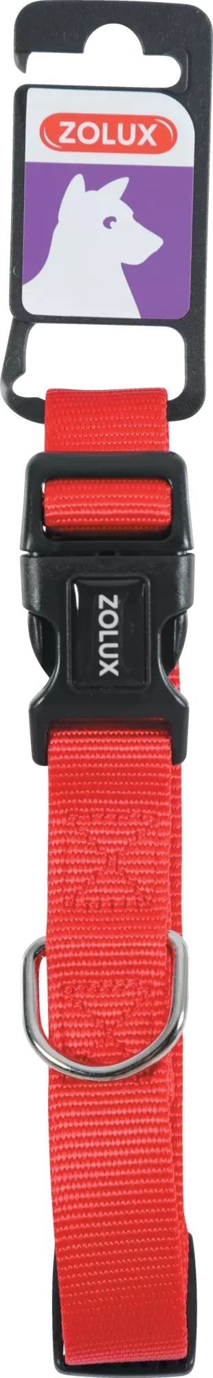 Zolux ZOLUX Obroża dla psa nylonowa taśma 50/60cm 25mm kol. czerwony