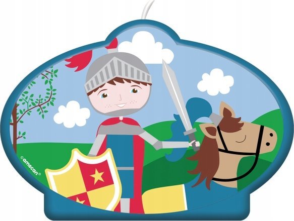AMSCAN Świeczka figurka Rycerz na koniu Knight 9909869