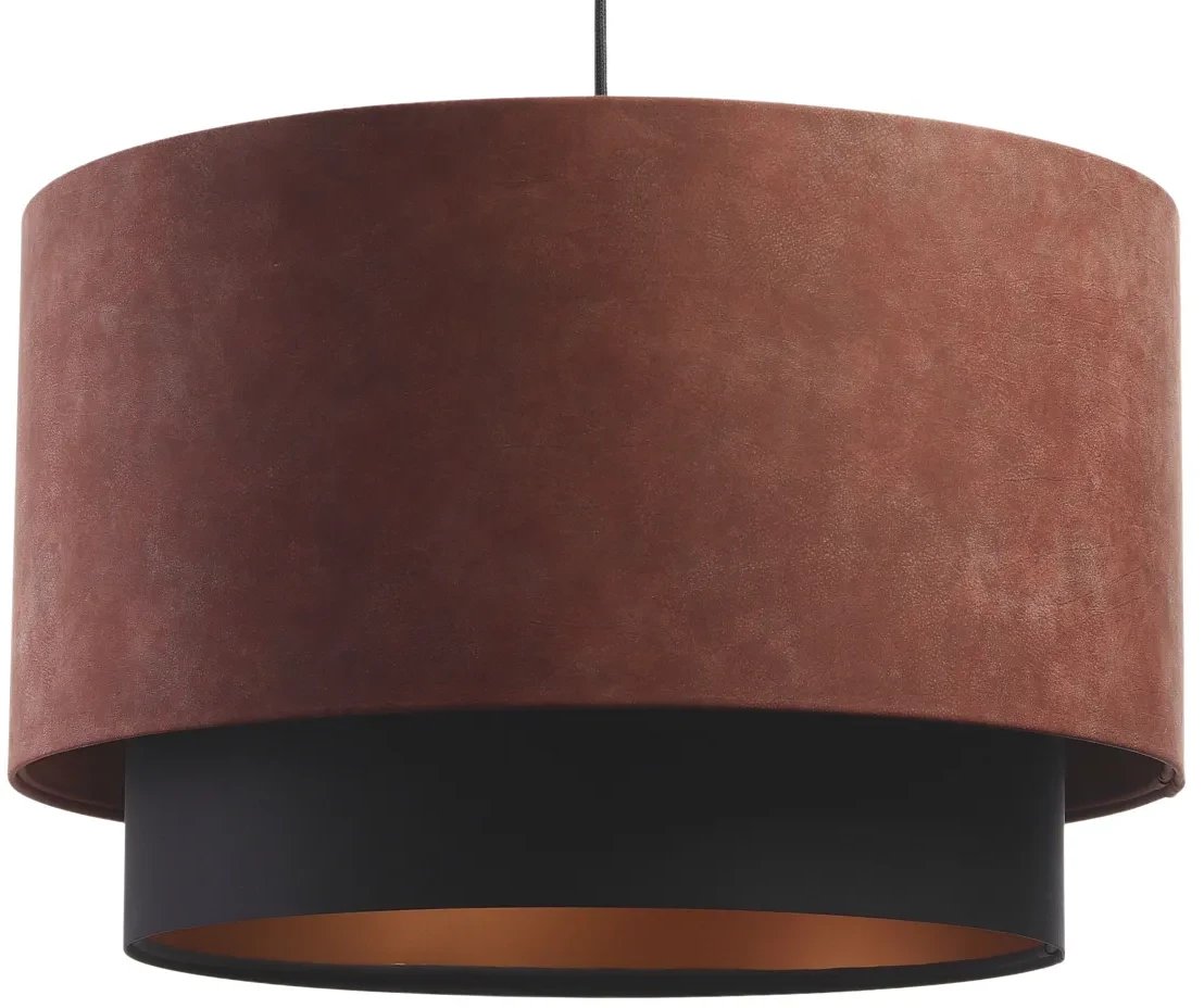 Lampa wisząca DOUBLE ZAMSZ 50 bordowa/czarna BPS KONCEPT