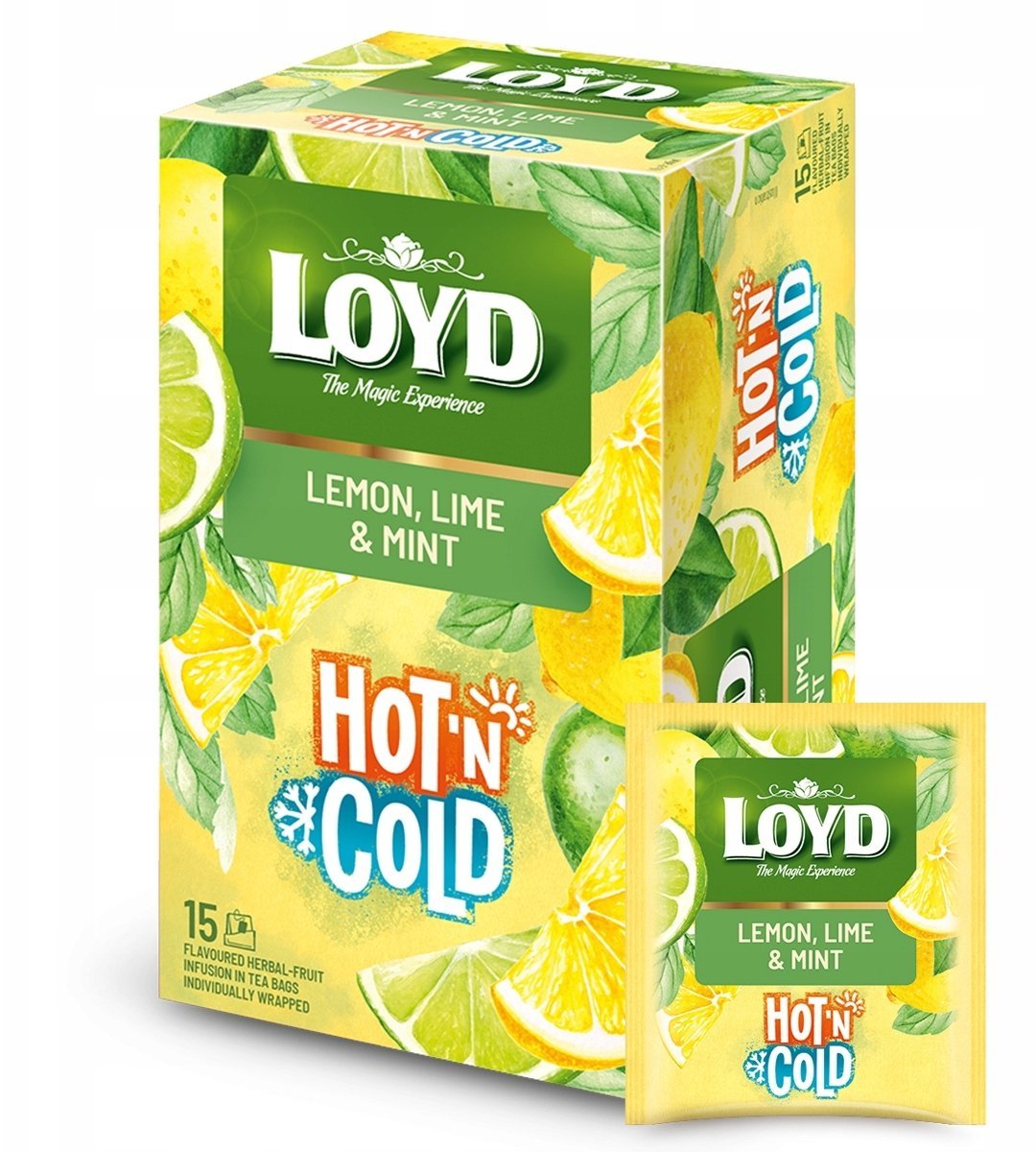 Loyd Herbata owocowa Hot&Cold - Cytryna, limonka i mięta 15 saszetek