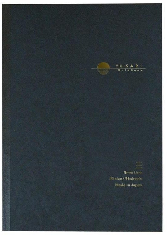 Notatnik B5 linie Yu-Sari 8mm czarny