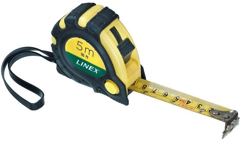 LINEX Rollmaßband 5 m cm- und Zoll-Skala flexibler